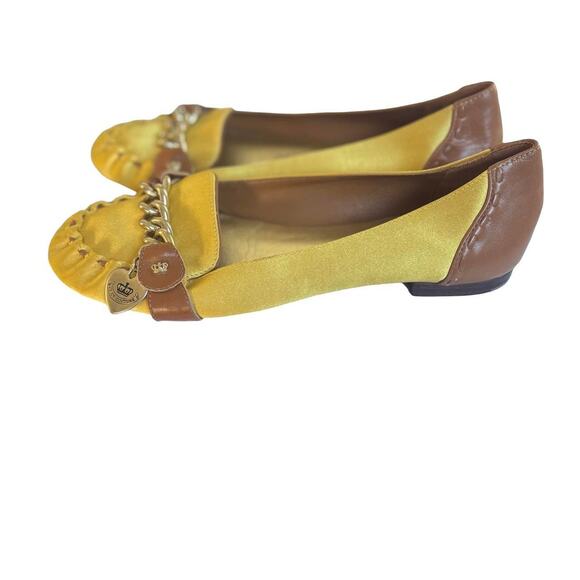 RARE 90'S Y2K JUICY COUTURE CHARM CHAIN SATIN LOAFERS SZ. 6 1/2-7 EUC - Picture 3 of 8